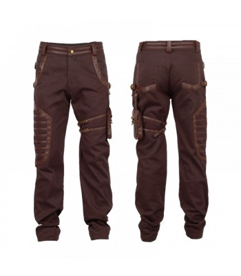 Men Gothic Pant Steampunk Dystonia Brown Trouser For Sale